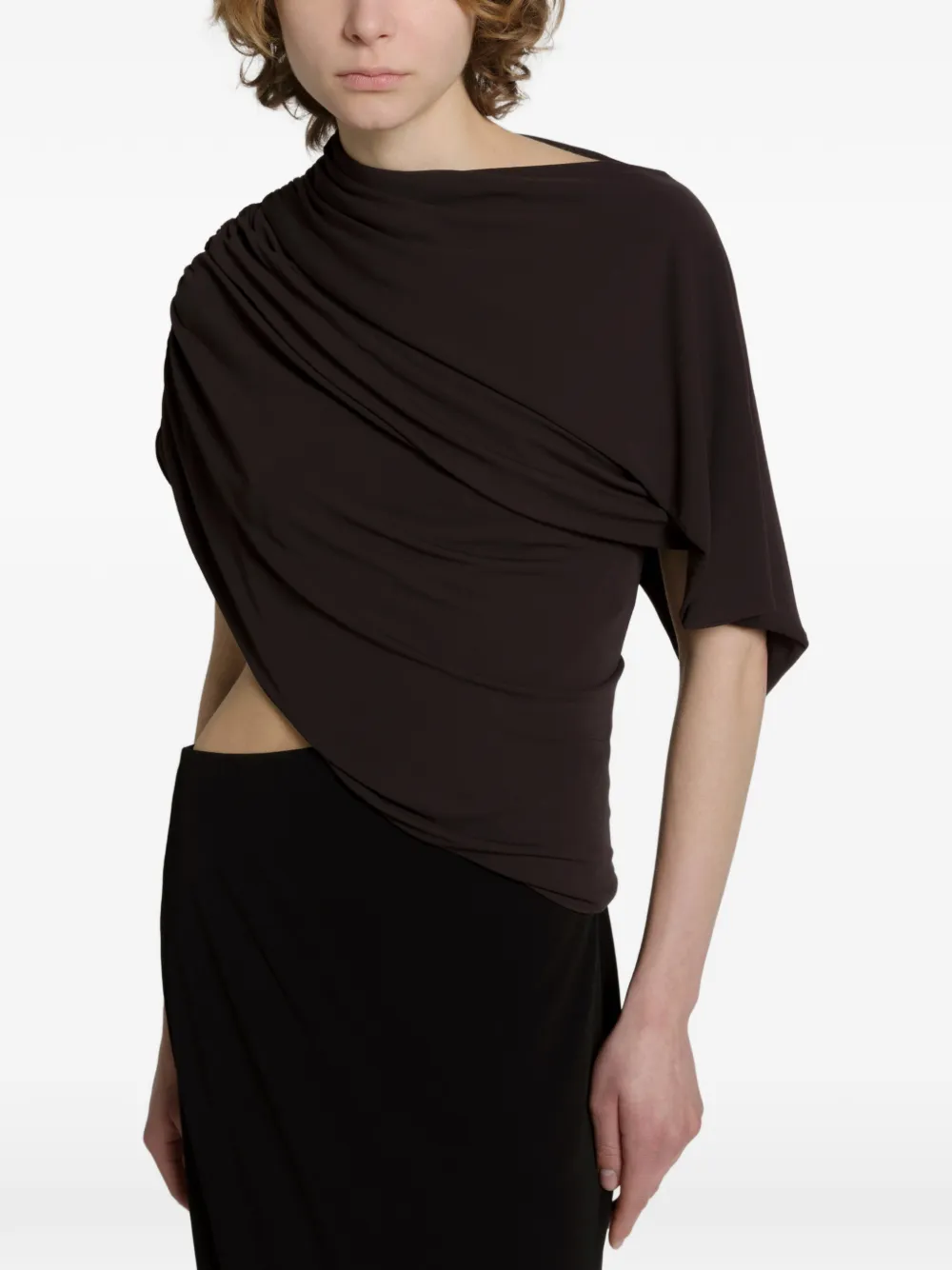 Alberta Ferretti Gedrapeerde mini-jurk Zwart