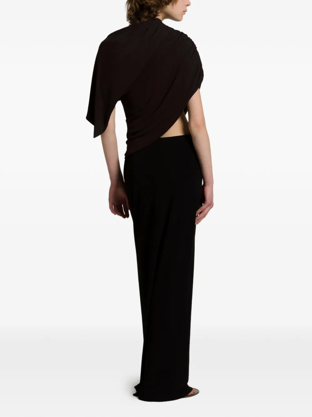 Alberta Ferretti Gedrapeerde mini-jurk Zwart