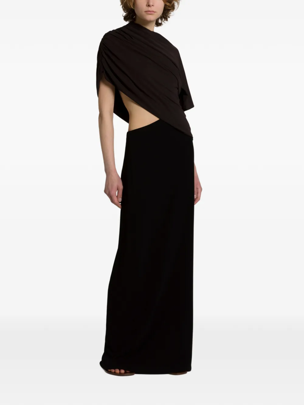 Alberta Ferretti Gedrapeerde mini-jurk Zwart