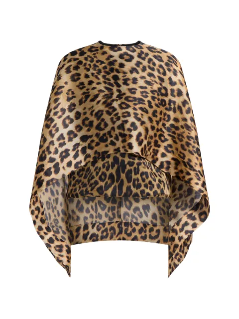 Alberta Ferretti leopard print layered top