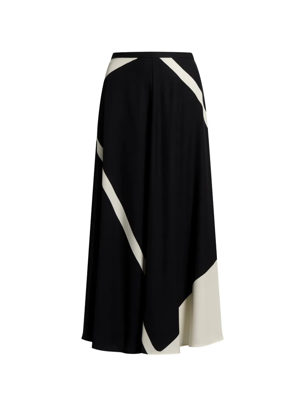 Alberta Ferretti Gonna midi con inserti - Nero