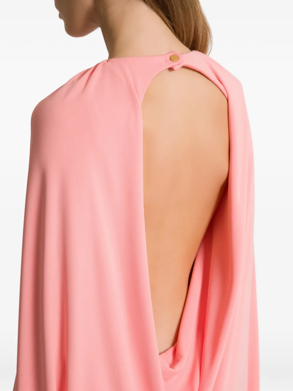 Alberta Ferretti Jurk met open rug Roze