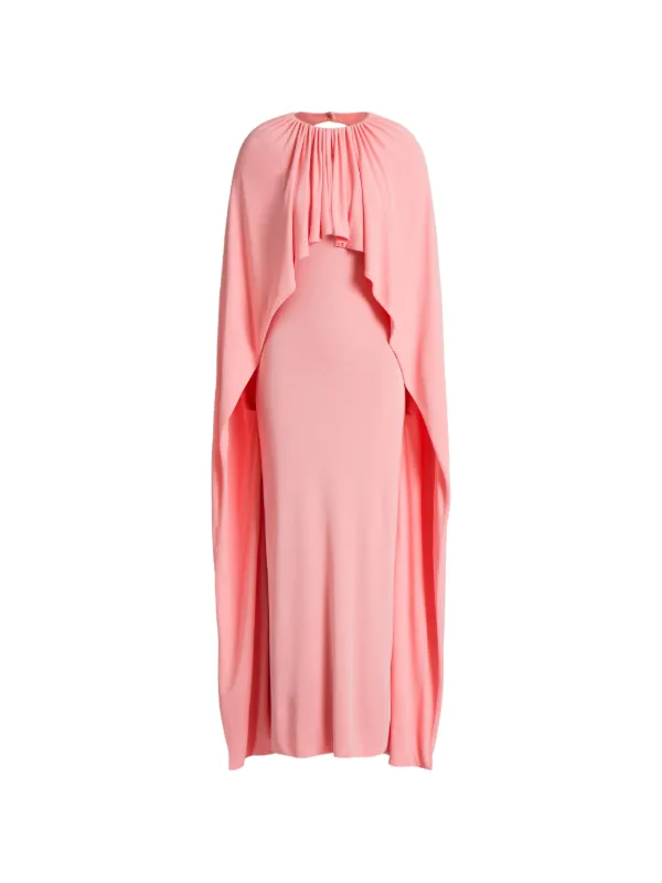 open back cape maxi dress Alberta Ferretti Open-back Cape Maxi Dress