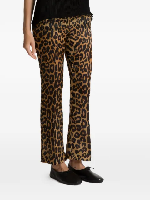 Alberta Ferretti pantalones con estampado de leopardo