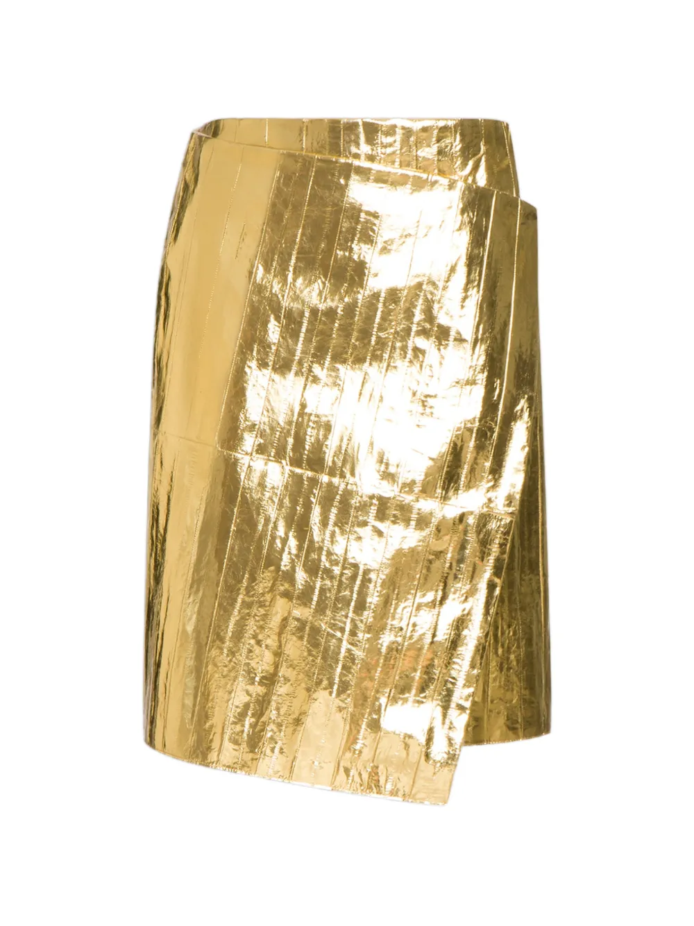 Alberta Ferretti Gonna con spacco - Oro