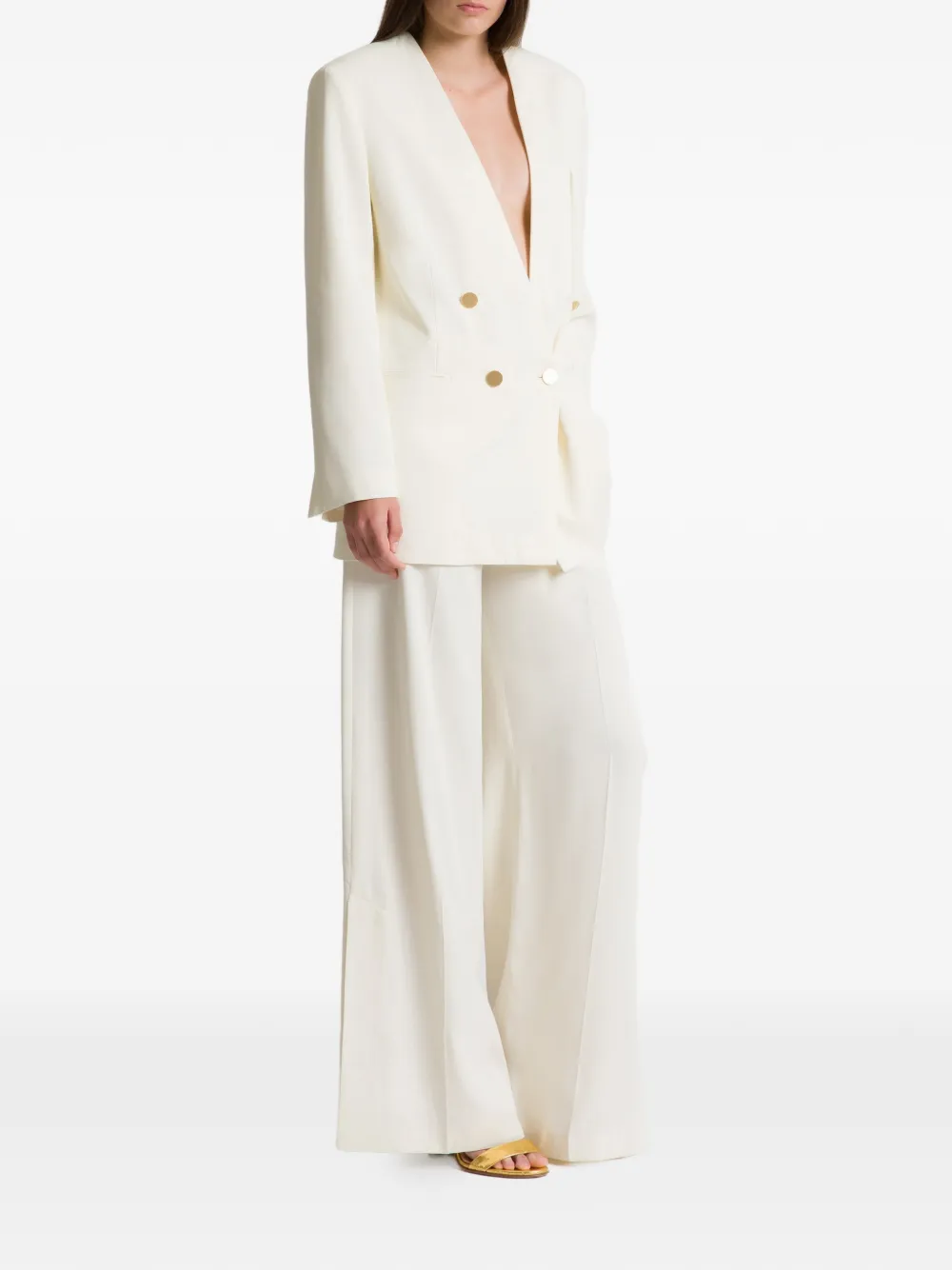  Alberta Ferretti Double-breasted Blazer - White 