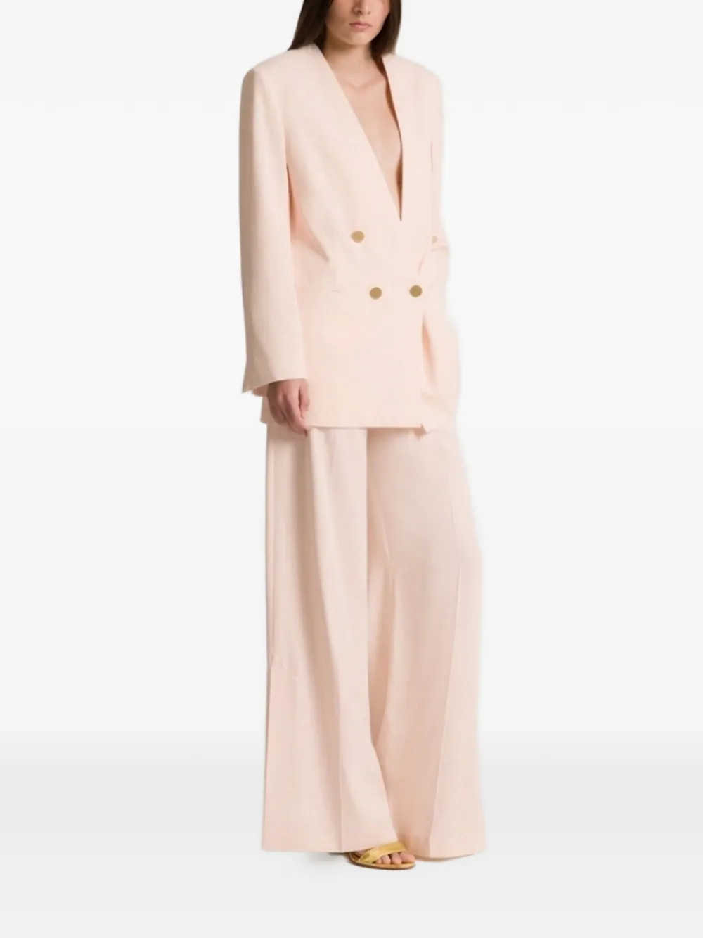 Alberta Ferretti Double-breasted Blazer - Pink 