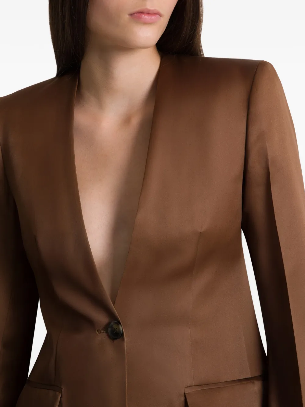 Alberta Ferretti Jack met knopen Bruin