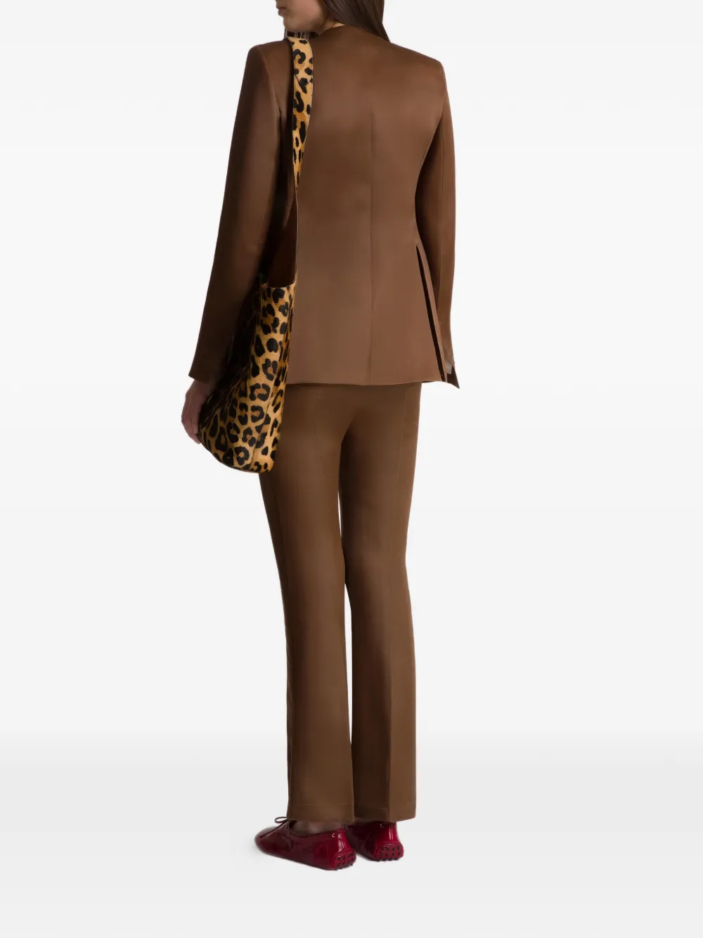  Alberta Ferretti Button Jacket - Brown 