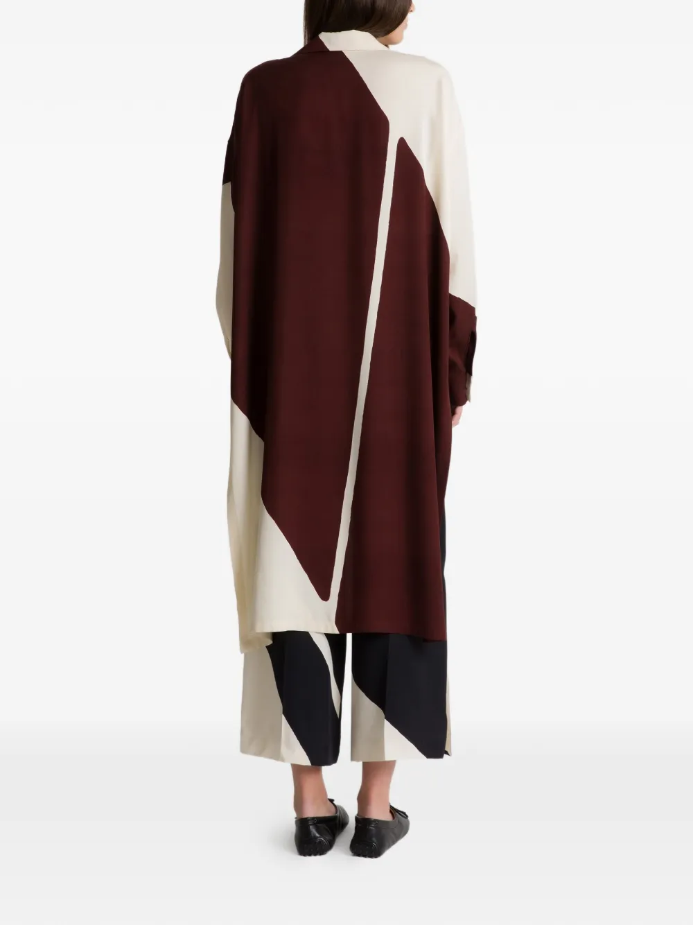 Alberta Ferretti Overhemd met colourblocking Bruin