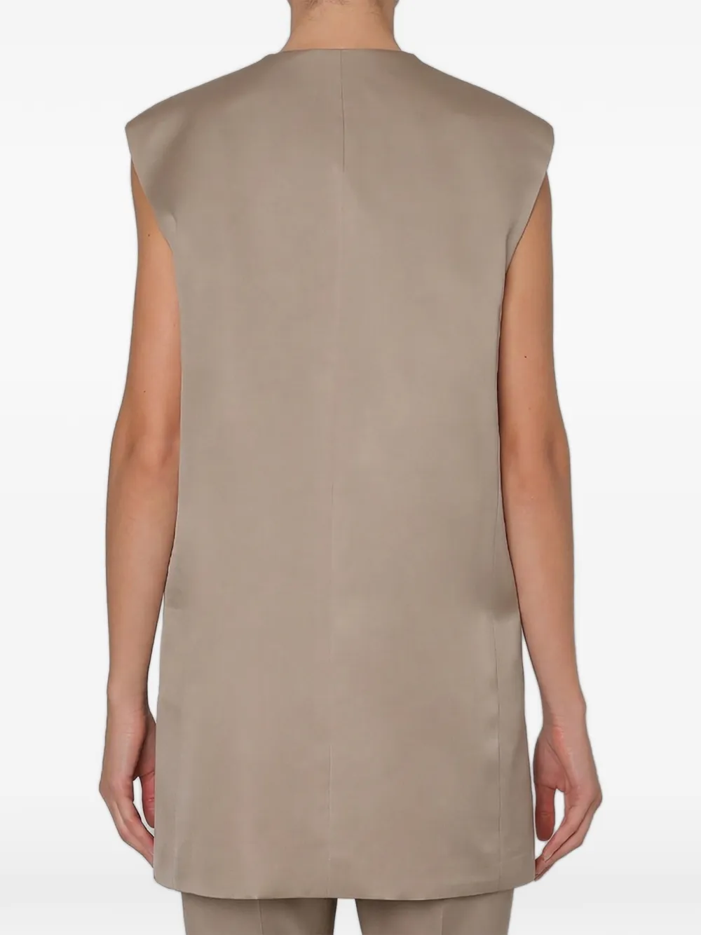  Alberta Ferretti Double-breasted Sleeveless Jacket - Brown 