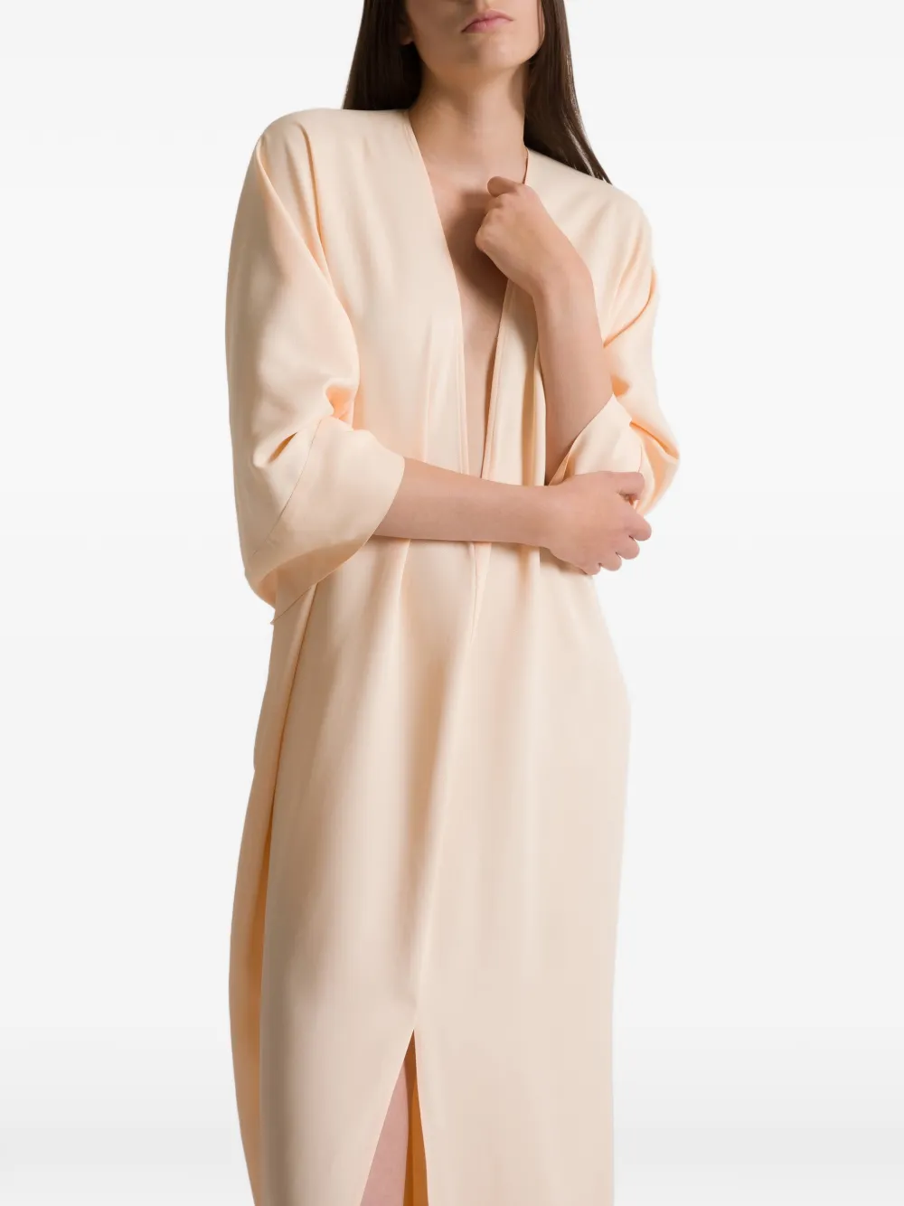 Alberta Ferretti Maxi-jurk met V-hals Roze