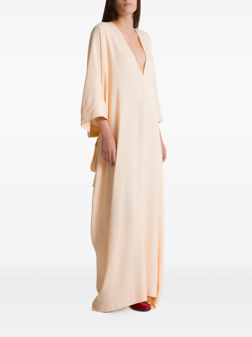 Alberta Ferretti Maxi-jurk met V-hals Roze