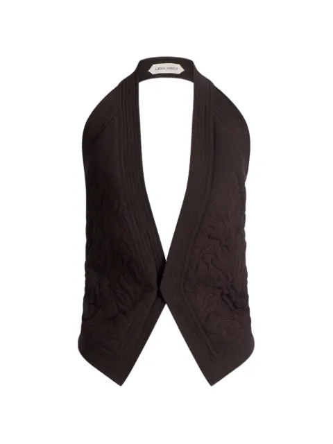 Alberta Ferretti quilted halterneck waistcoat