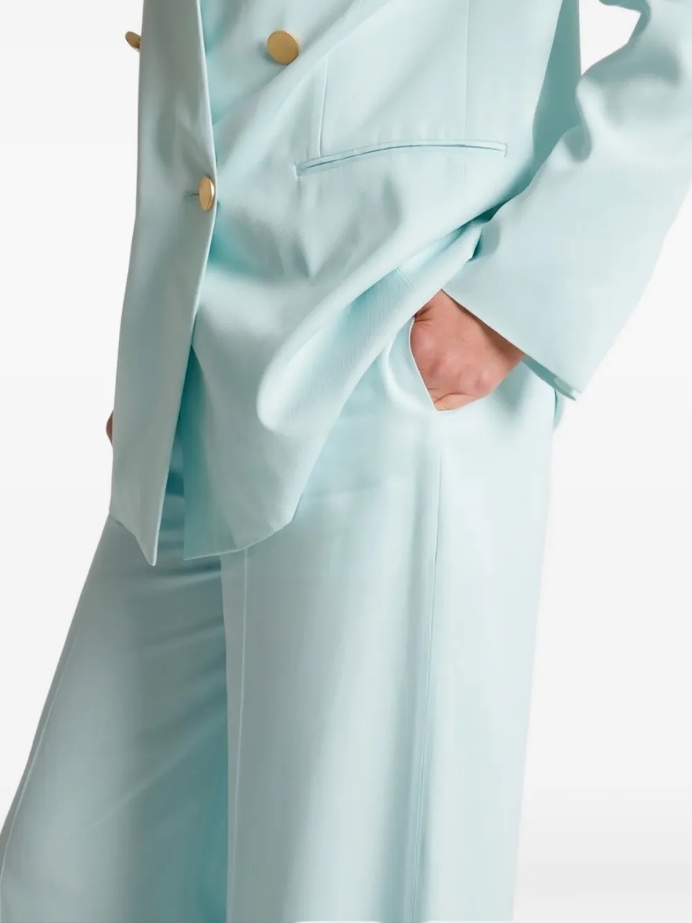 Alberta Ferretti Broek met wijde pijpen Blauw