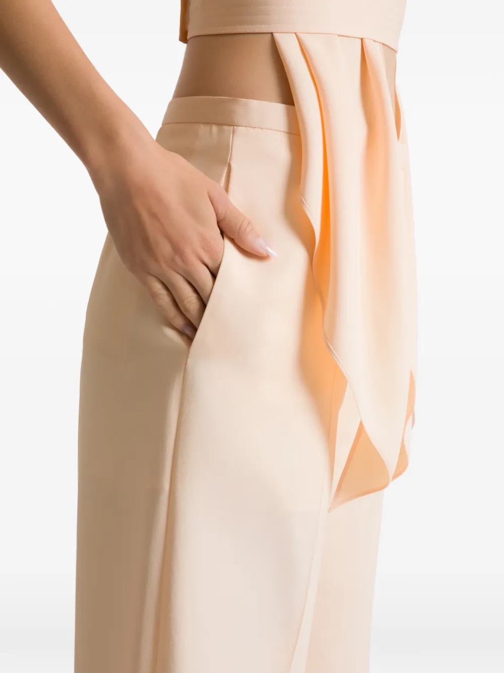 Alberta Ferretti Broek met wijde pijpen Roze