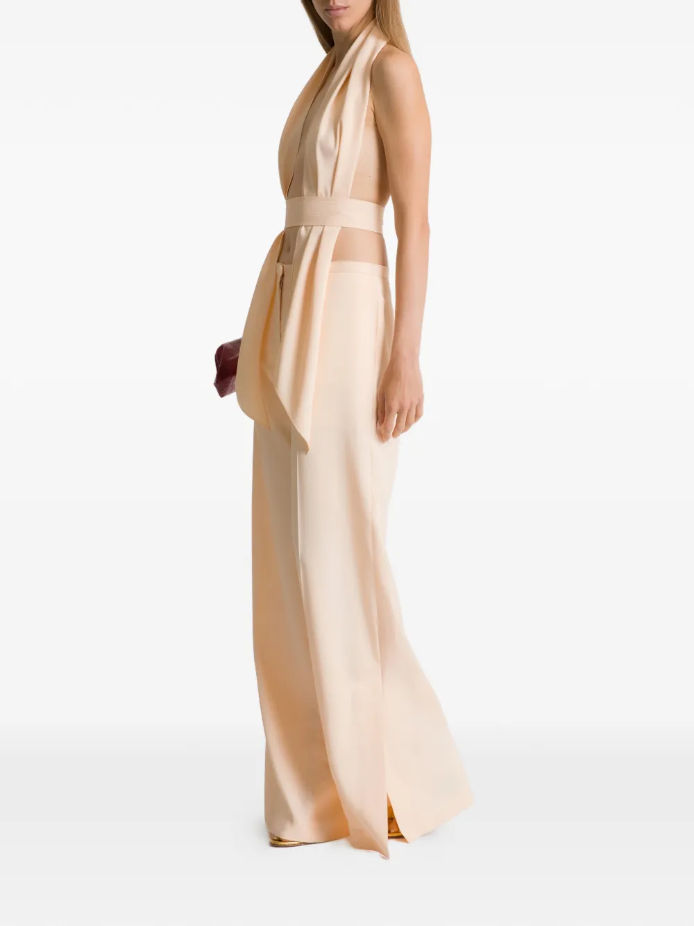 Alberta Ferretti Broek met wijde pijpen Roze