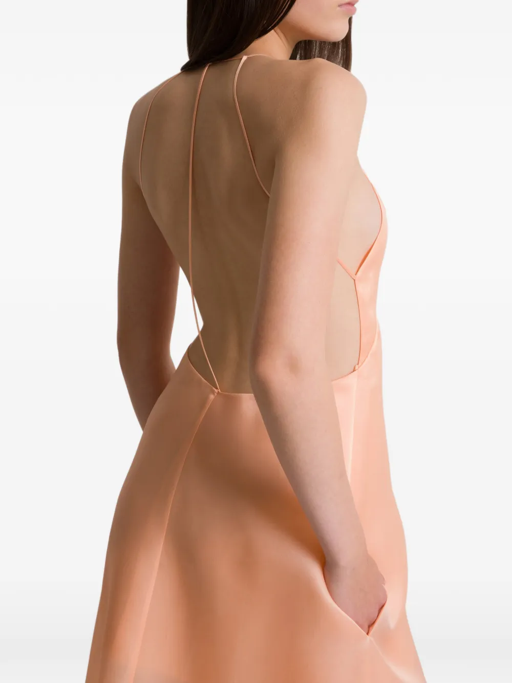 Alberta Ferretti Maxi-jurk met V-hals Roze