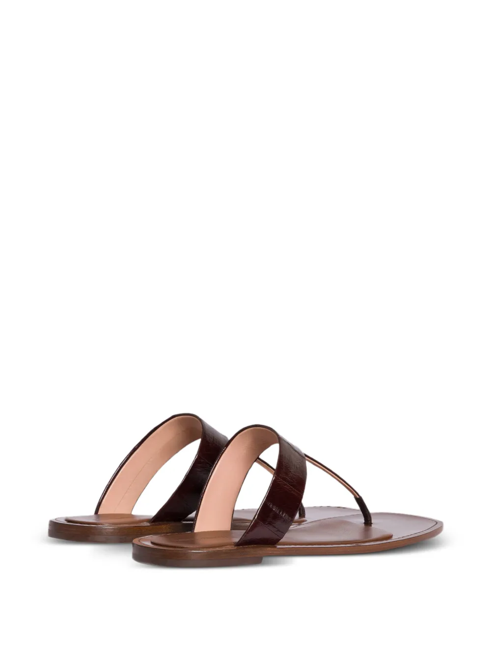 Alberta Ferretti Sandalen met krokodillen-reliëf Bruin