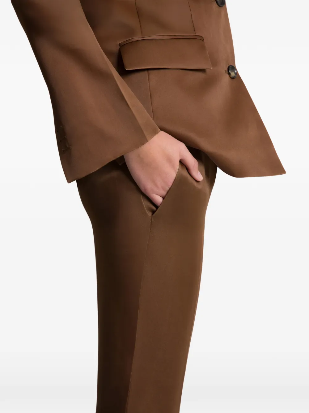 Alberta Ferretti Plooibroek Bruin