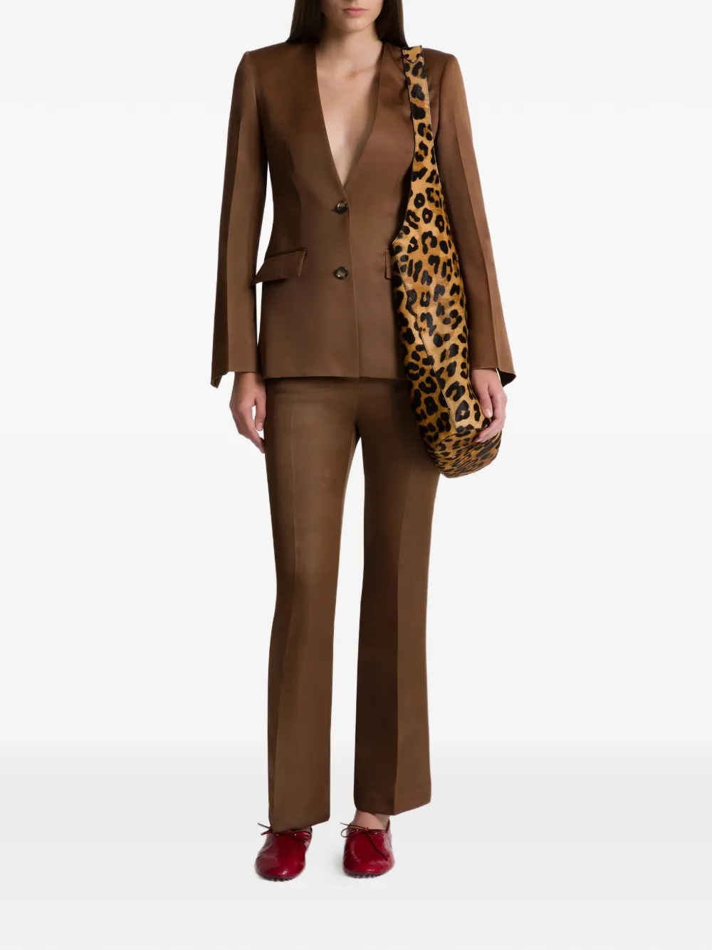 Alberta Ferretti Plooibroek Bruin