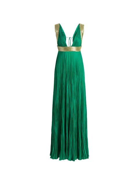 Alberta Ferretti vestido largo con diseño plisado