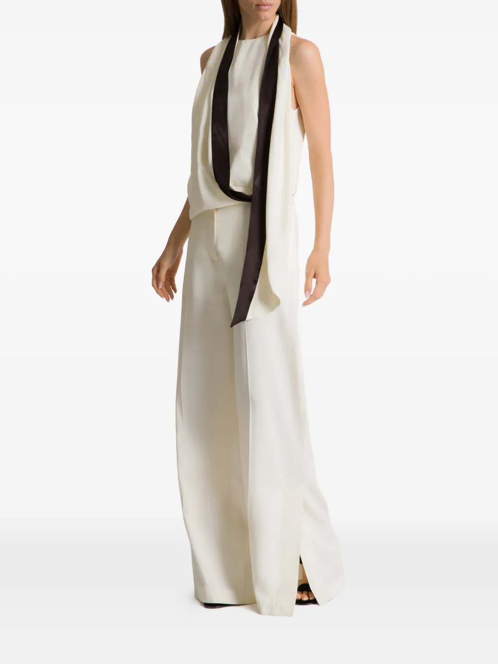 Alberta Ferretti Gedrapeerde top Wit