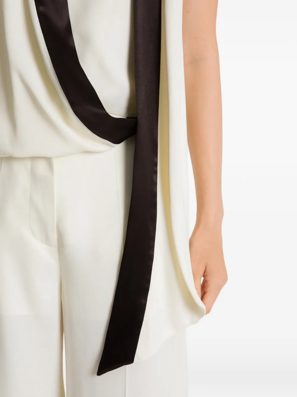 Alberta Ferretti Gedrapeerde top Wit