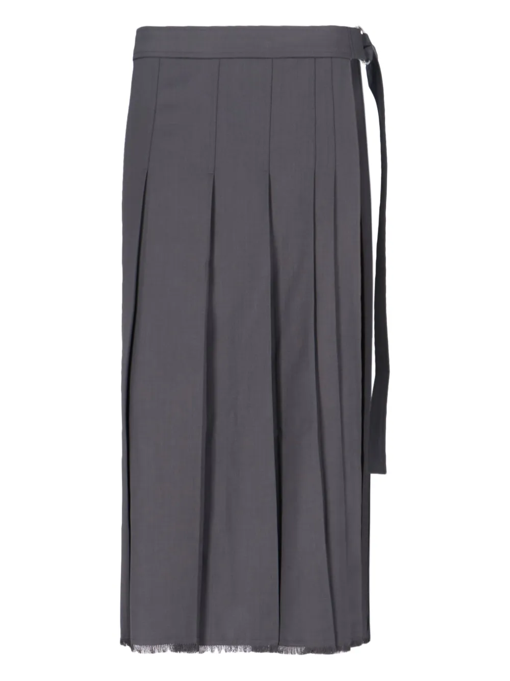 LVIR pleated fringed midi skirt | gris | Image 1