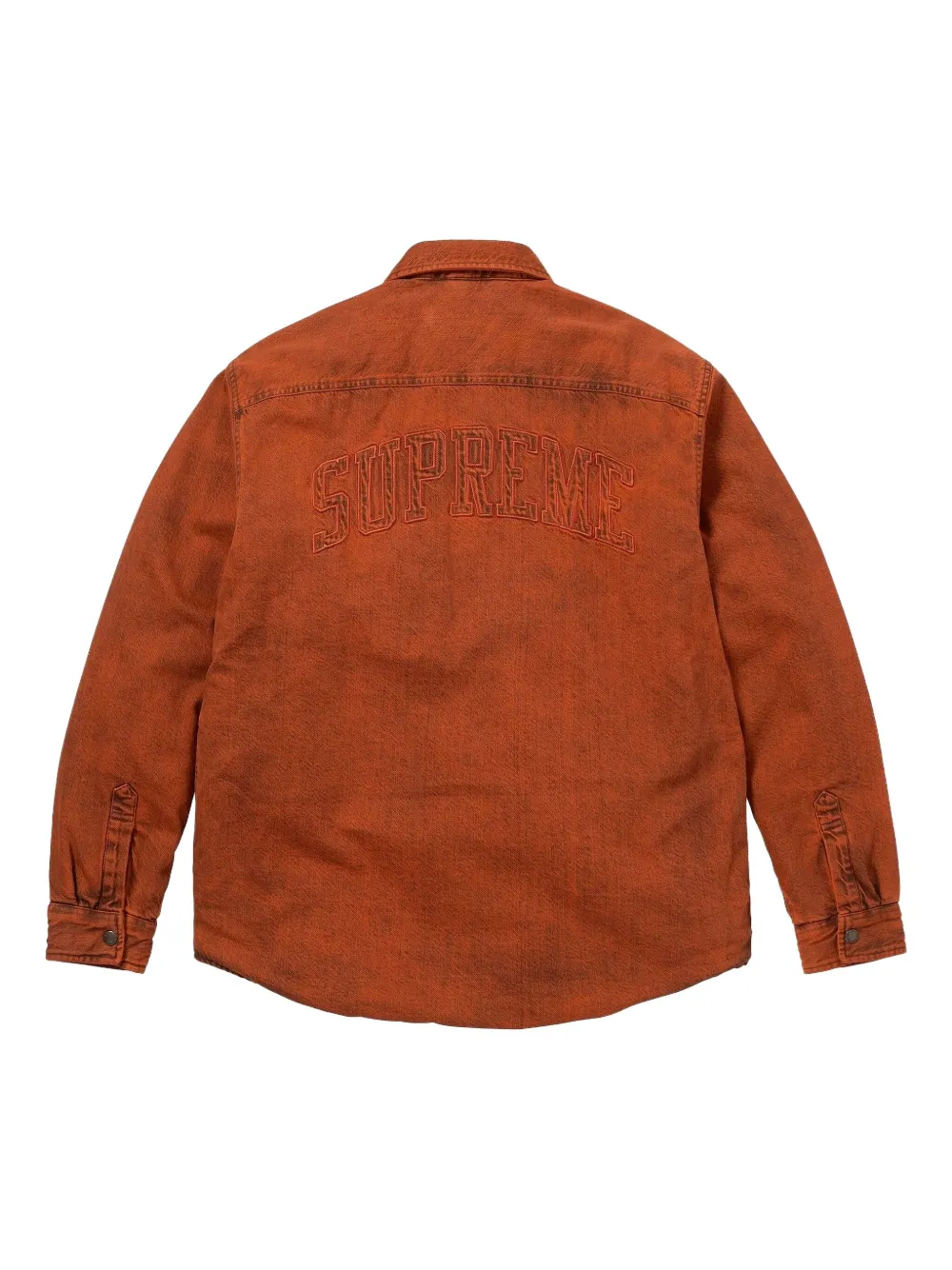 Supreme Denim overhemd met lammy voering - Oranje