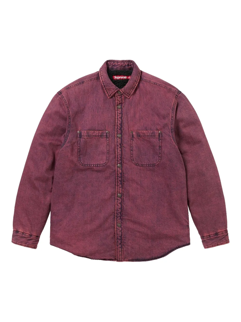 Supreme camisa de mezclilla con forro texturizado | rojo | Image 1