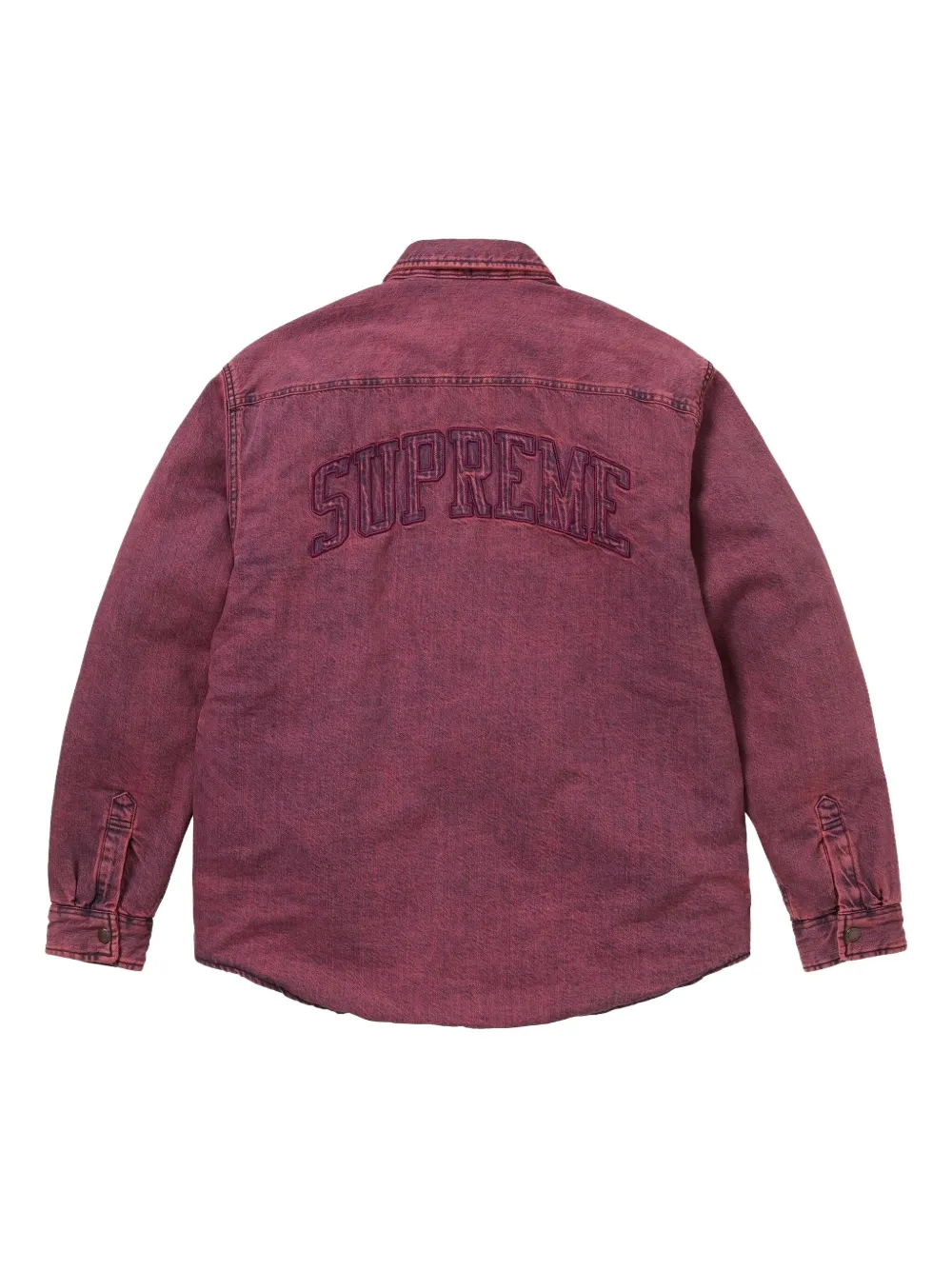 Supreme Denim overhemd met lammy voering - Rood