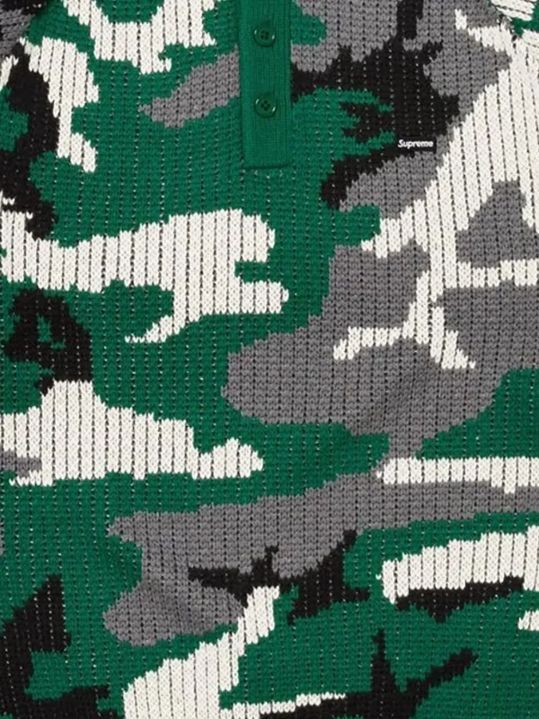 Supreme Small Box Camouflage Polo Shirt | Green | FARFETCH