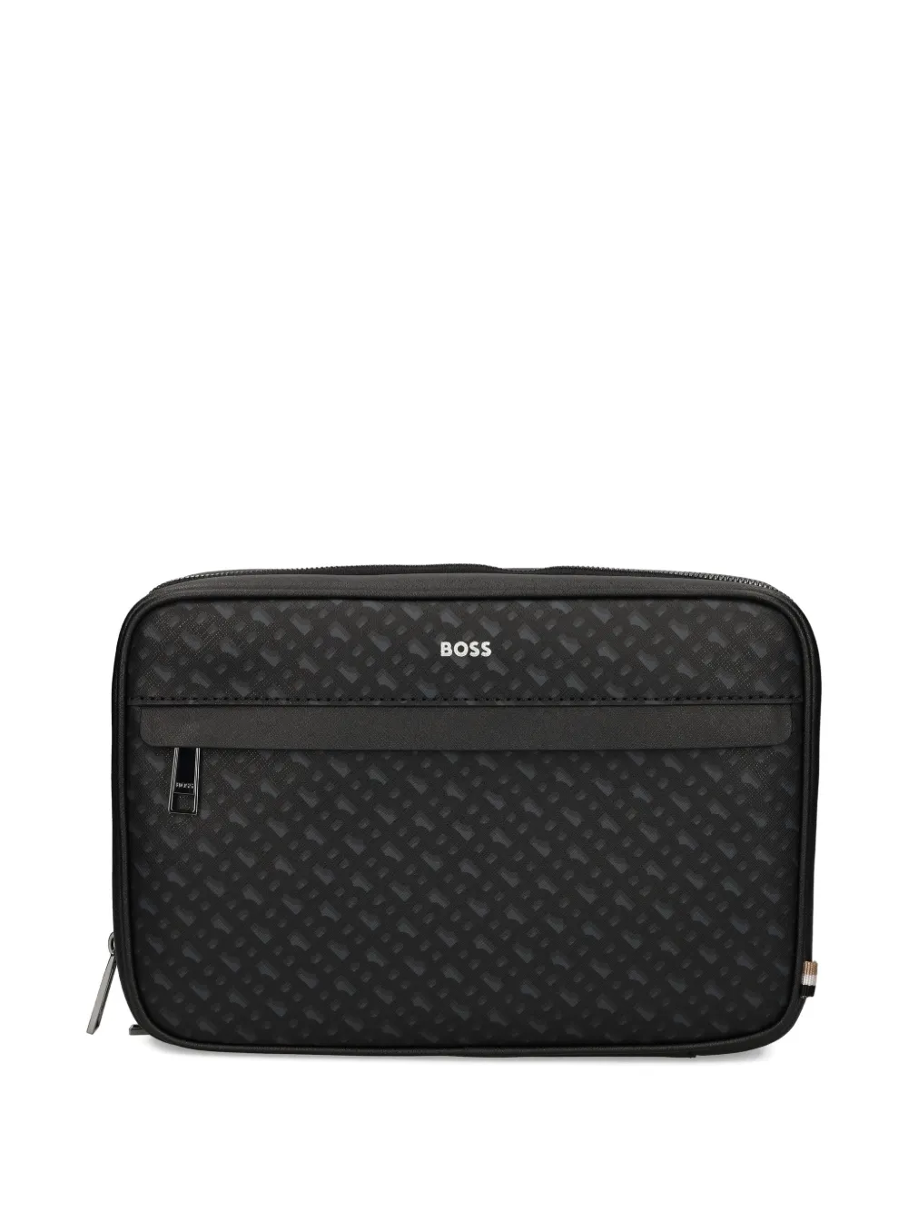 BOSS trousse de toilette monogrammée à fermeture zippée | noir | Image 1