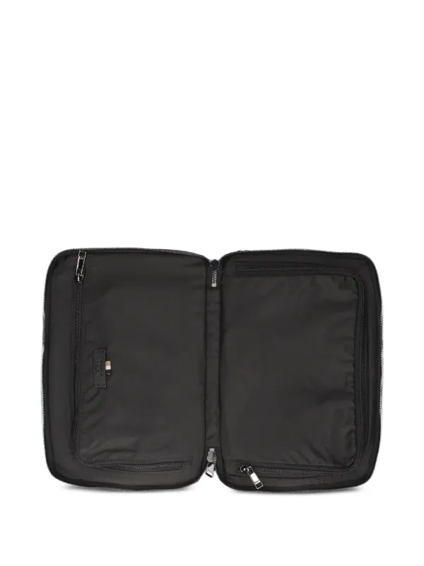 BOSS Monogram Zip Wash Bag | Black | FARFETCH SG