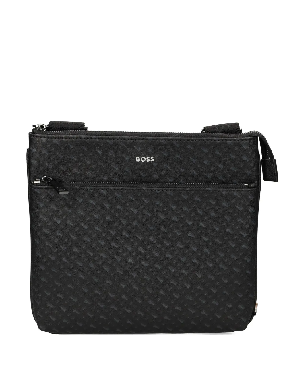 BOSS monogram-pattern messenger bag | Black | Image 1