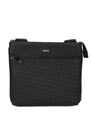 Michael Kors Dual モノグラム レザーショルダーバッグ | ブラック