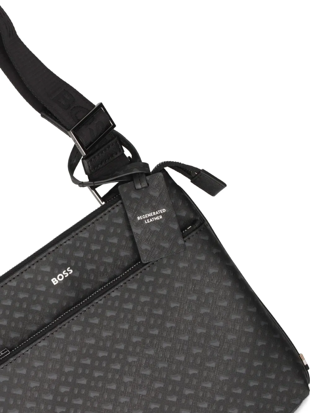 BOSS Messengertas met monogramprint Zwart