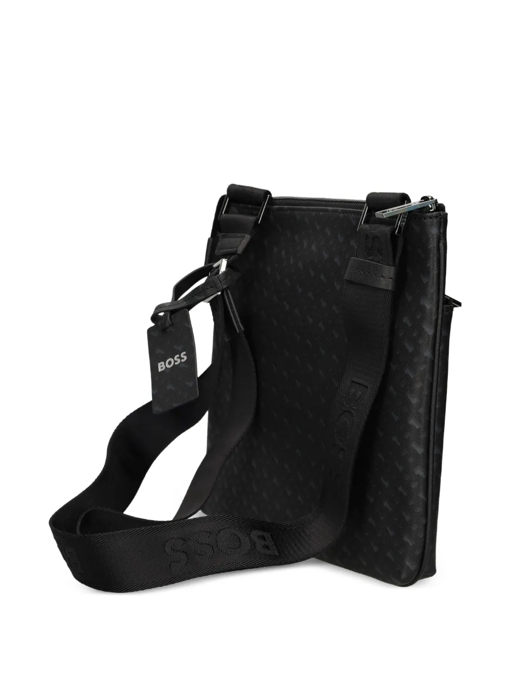 BOSS Messengertas met monogramprint Zwart
