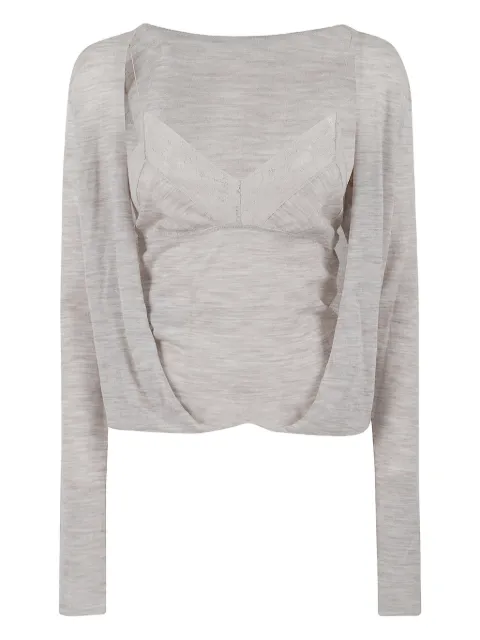 Alberta Ferretti haut à empiècements en dentelle