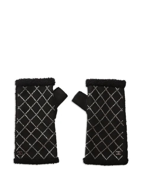 CHANEL Pre-Owned guantes con ribete texturizado
