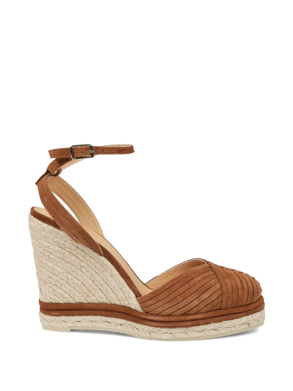 Castañer braided wedge sandals - Marrone