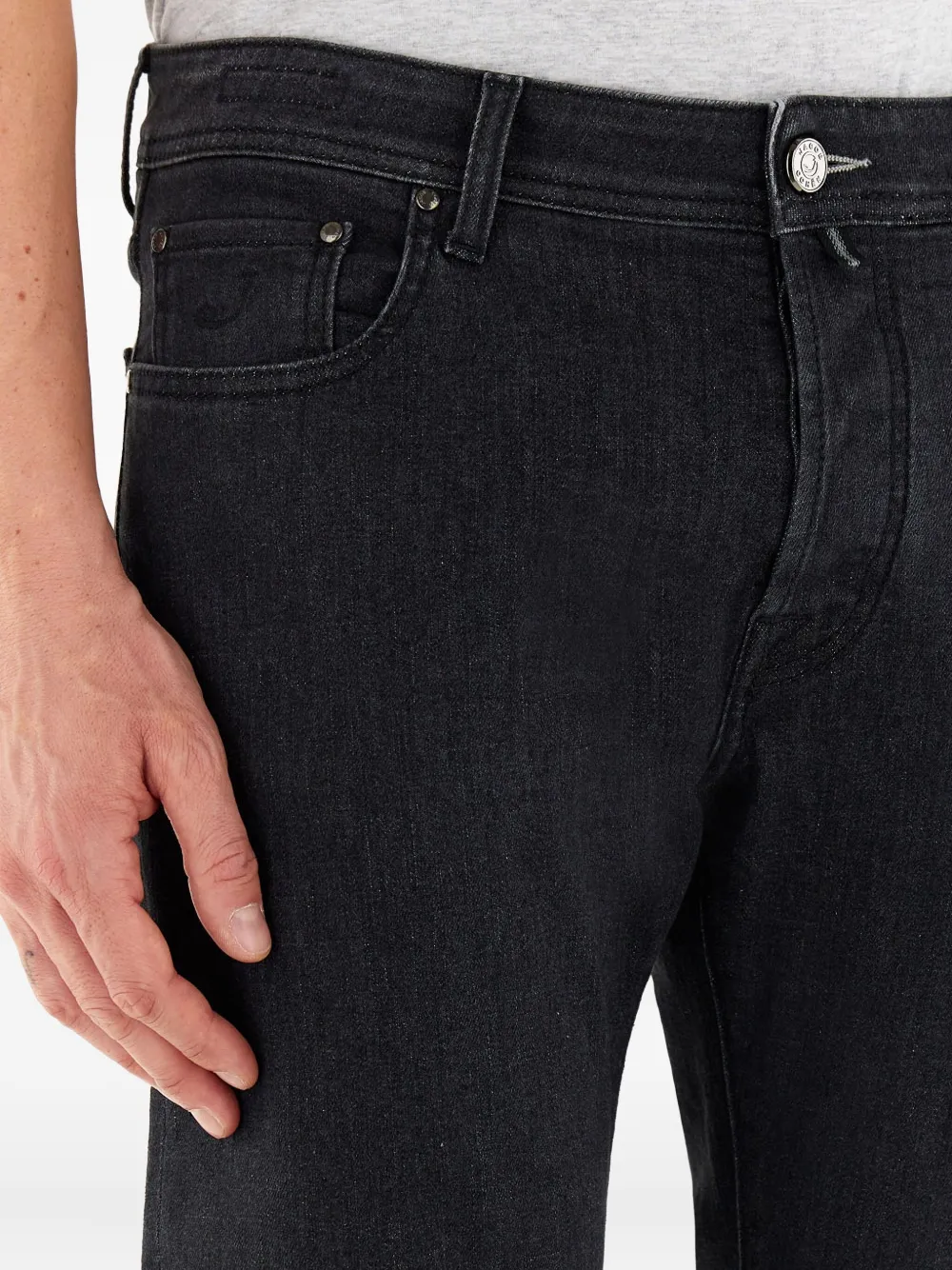 Jacob Cohen Academy Buttoned Jeans In Black