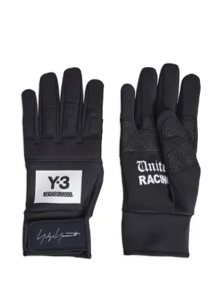 Y-3 ブラック手袋 NEIGHBORHOODロゴ付き Y-3 x Neighborhood グローブ | ブラック | FARFETCH JP