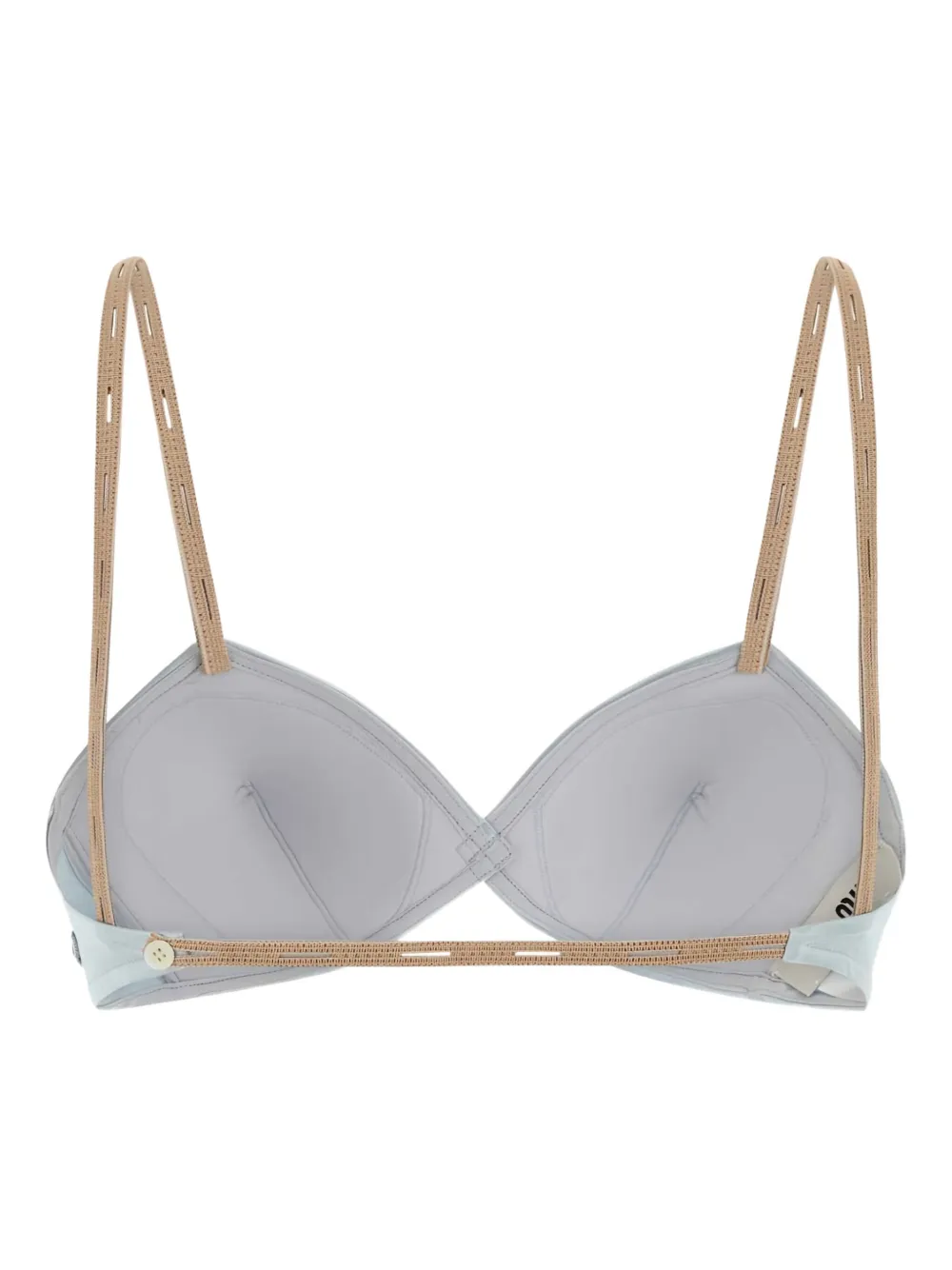 Miu Miu logo-patch satin bra | Image 2