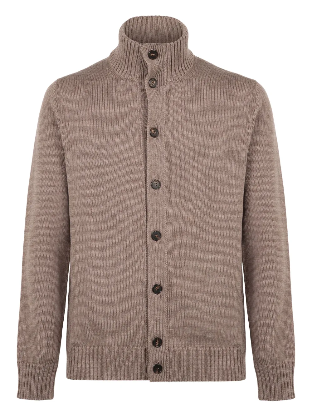 slowear button high-neck cardigan | Neutrals | Image 1