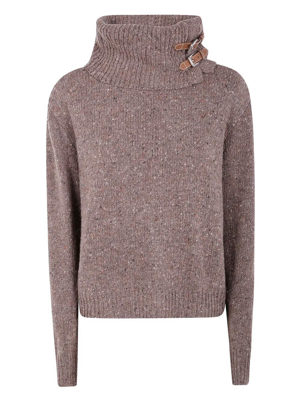 Lauren Ralph Lauren buckle halterneck sweater - Marrone