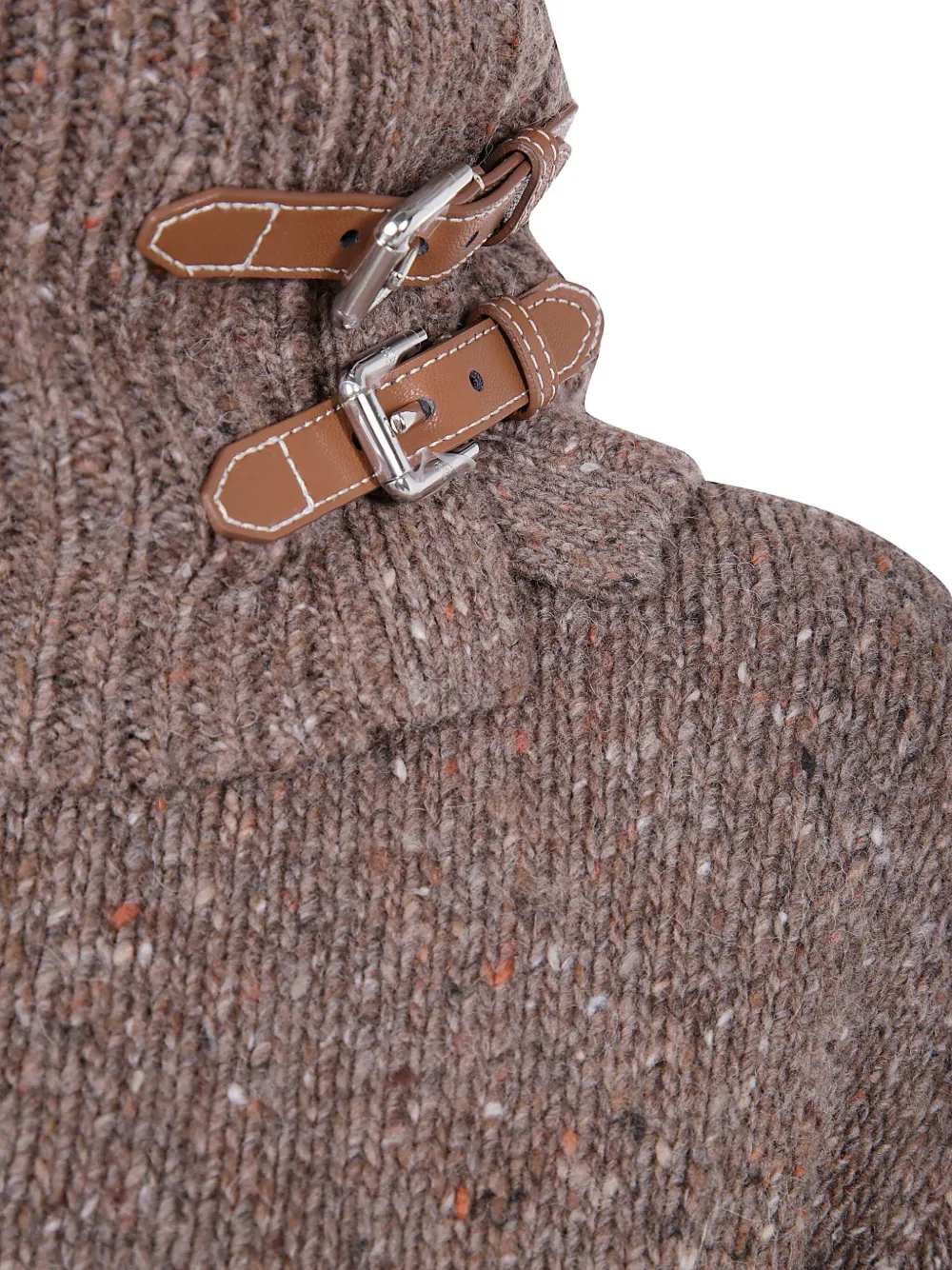 Lauren Ralph Lauren Sweater met halternek en gesp Bruin