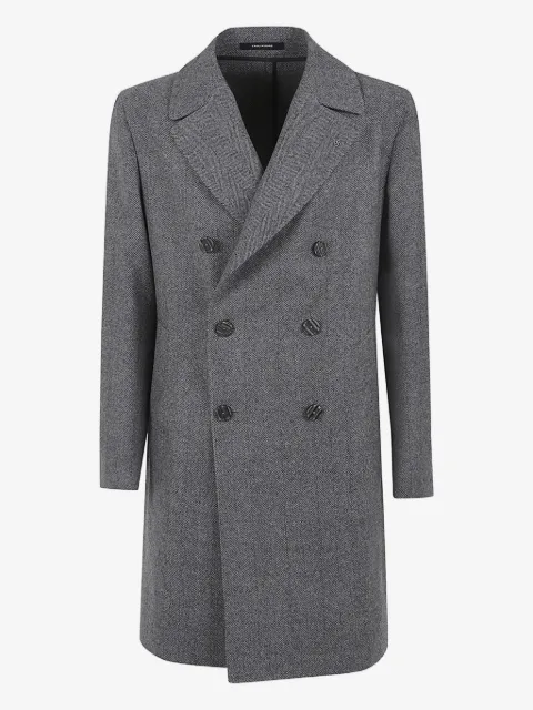 Tagliatore herringbone button coat