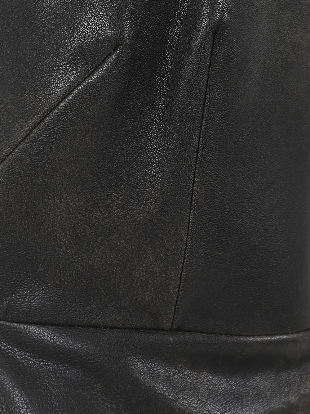 Alex Perry Strapless Split Leather Midi Dress In Brown